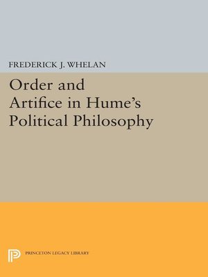 cover image of Order and Artifice in Hume's Political Philosophy